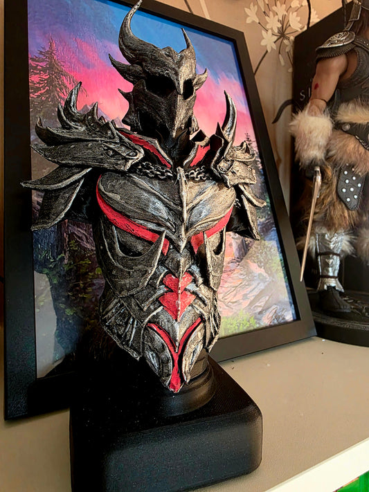 Handpainted Daedric Bust – Elder Scrolls Oblivion Inspired Figure | Fantasy Gamer Decor | Collectible Skyrim Statue | RPG Gift