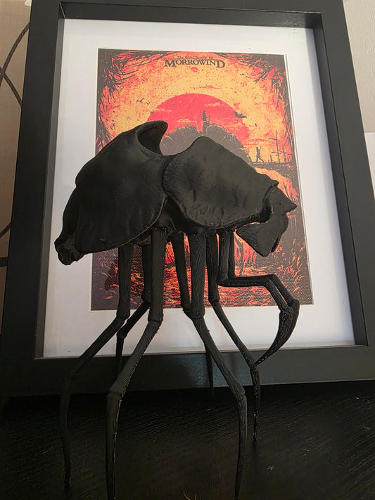 3D Printed Silt Strider Figurine – Morrowind Inspired Elder Scrolls III Model – Fantasy Creature Figurine for Gamers & Collectors